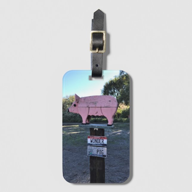 Idaho Wonder Pig, Funny Gepäckanhänger (Vorderseite Vertikal)