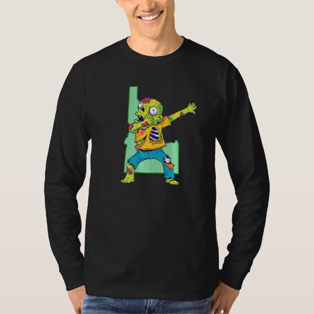 Idaho Zombie Dabbing Spaß T-Shirt (Vorderseite)