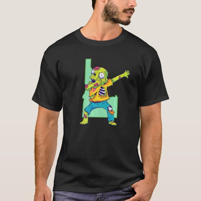 Idaho Zombie Dabbing Spaß T-Shirt (Vorderseite)