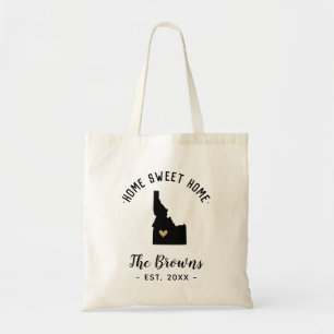 Idaho Zuhause Sweet Zuhause Family Monogram Tragetasche
