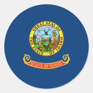 Idahoan-Flagge, Flagge von Idaho Runder Aufkleber