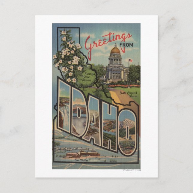 IdahoGroße BriefszenenIdaho Postkarte (Vorderseite)