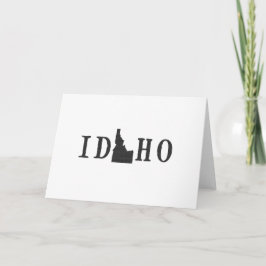 IdahonamensStaats-geformter Buchstabe-großer Gruß Karte