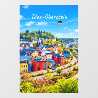 Idar-Oberstein, Deutschland - Bunte Stadt Fensteraufkleber