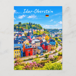 Idar-Oberstein, Deutschland - Bunte Stadt Postkarte