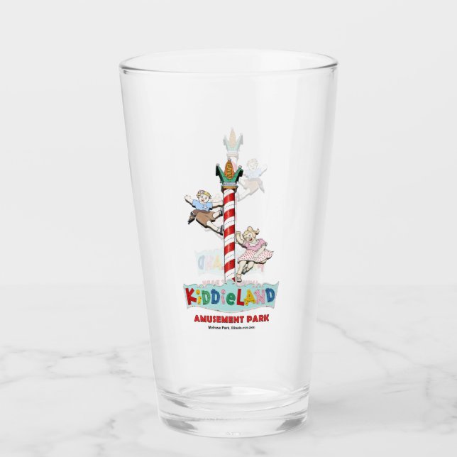 iddieland Melrose Park, IL, Pole-Zeichen Glas (Vorderseite)