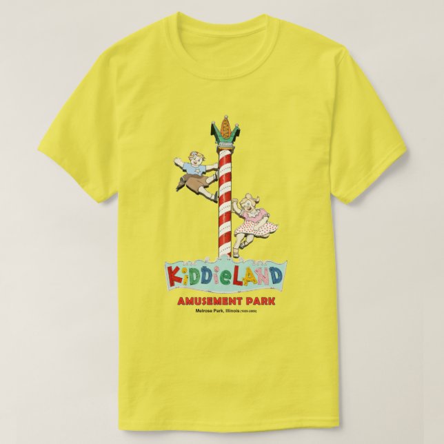 iddieland Melrose Park, IL, Pole-Zeichen T-Shirt (Design vorne)