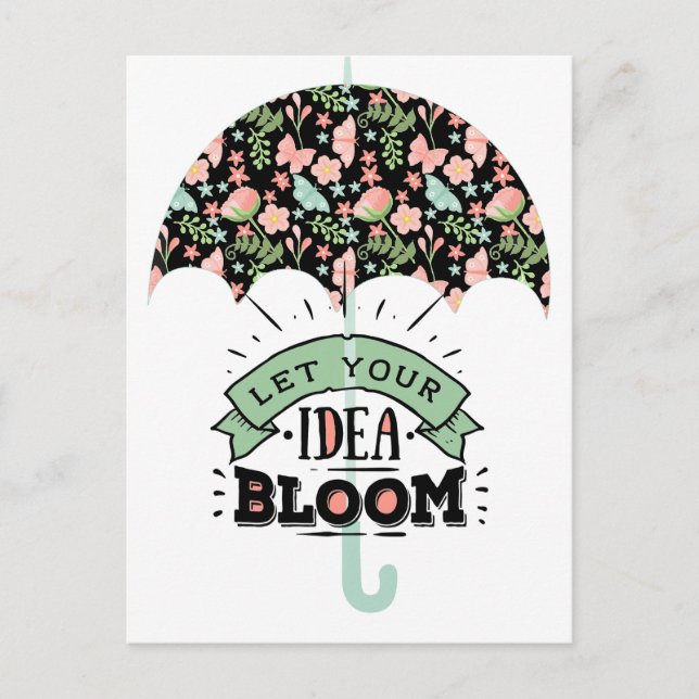 Idea Bloom Umbrella Postkarte (Vorderseite)