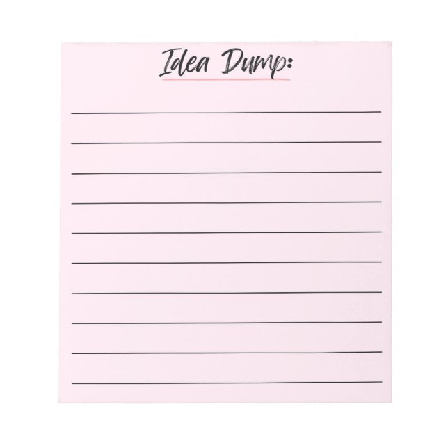 Idea Dump Notepad - Abklingideen Notizblock (Vorderseite)