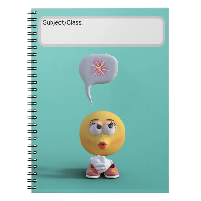 "Idea Emoji" (Aquamarines Notebook) Notizblock (Vorderseite)