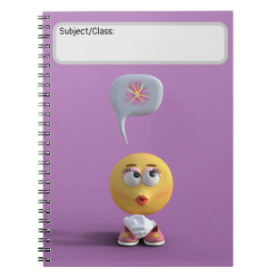 "Idea Emoji" (Lila Notebook) Notizblock