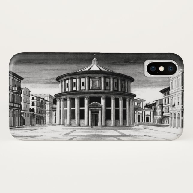 IDEAL CITY Renaissance Architektur Schwarz-weiß Case-Mate iPhone Hülle (Rückseite (Horizontal))
