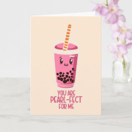 Ideal für mich boba Perltee kawaii pink Karte