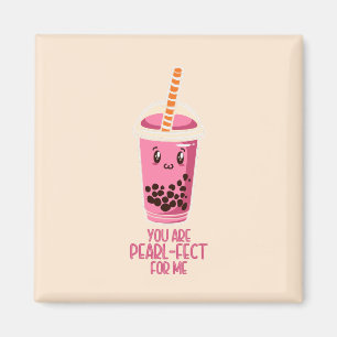Ideal für mich boba Perltee kawaii pink Magnet
