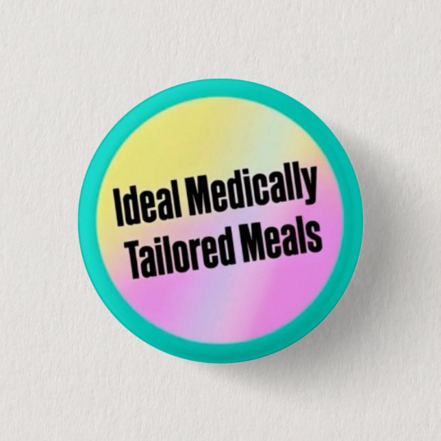 Ideale MTMs (medizinisch zugeschnittene Mahlzeiten Button (Vorderseite)