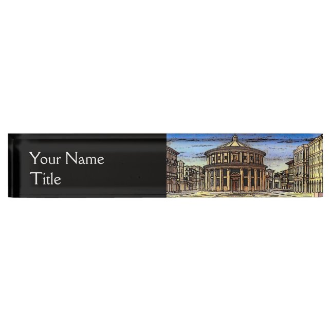 IDEALE STADT, Renaissance-Architektur Namensplakette (Vorderseite)