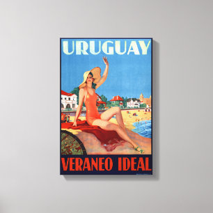 Ideales Vintages Reise-Plakat Uruguays Veraneo Leinwanddruck