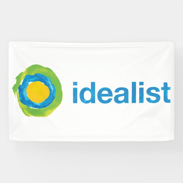 Idealist-Fahne (fertigen Sie Größe besonders an + Banner (Horizontal)