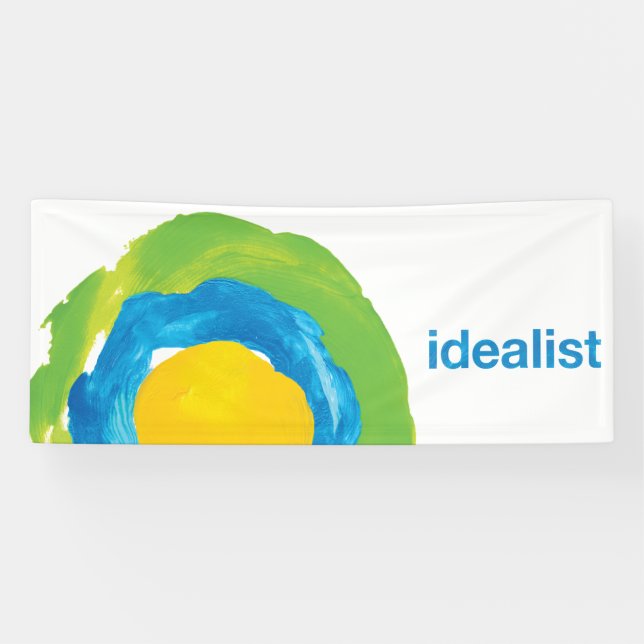 Idealist-Fahne (fertigen Sie Größe besonders an + Banner (Horizontal)