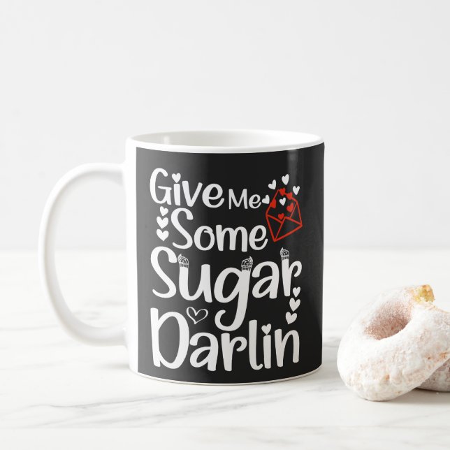 Idee der Ehefrau am Geburtstag. Valentinstag-Quote Kaffeetasse (Mit Donut)