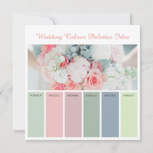 Idee für Hochzeitsfarbenpaletten Einladung