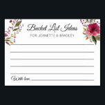Ideen der Eimerliste Herbst-Hochzeitkarten Tischnummer<br><div class="desc">Diese wunderschönen personalisierten Eimerkarten sind das perfekte Kompliment für Ihren Hochzeitsempfang oder Ihre Brautdusche. Dieses Design bietet bordeauxfarbene Blume und Platz für die Gäste,  um ihre Eimer-Liste Ideen von Orten oder Aktivitäten für die Neuvermählten in ihrem Leben verlassen.</div>