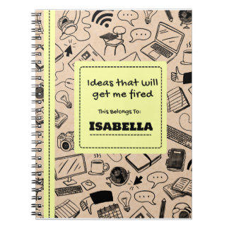 Ideen, die mich faszinieren Funny Spiral Notebook Notizblock