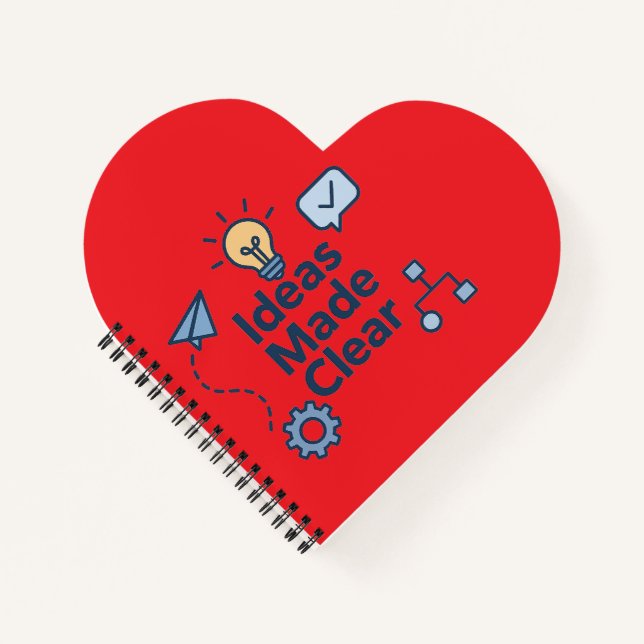 Ideen für Clear Heart Notebook Notizbuch (Vorderseite)