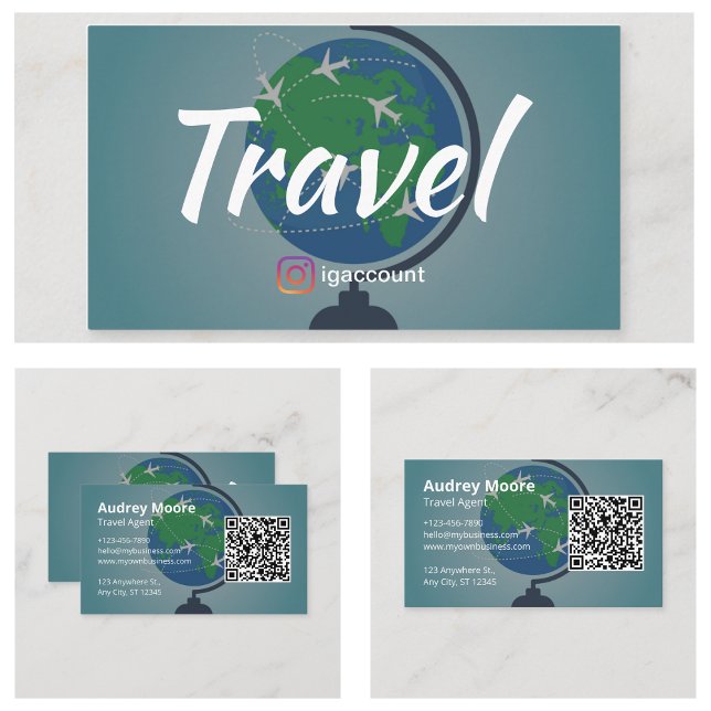 Ideen für den Agent Visitenkarte (Travel Agent Ideas Business Cards)