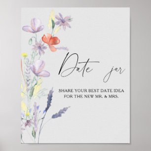 Ideen für einen florale Date-Abend. Date-Glas Brau Poster