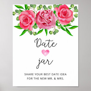 Ideen für einen florale Date-Abend. Date-Glas Brau Poster