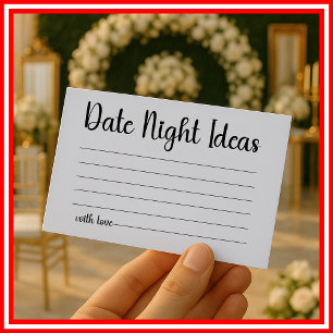 Ideen für einen romantischen Abend zur Hochzeit un Begleitkarte