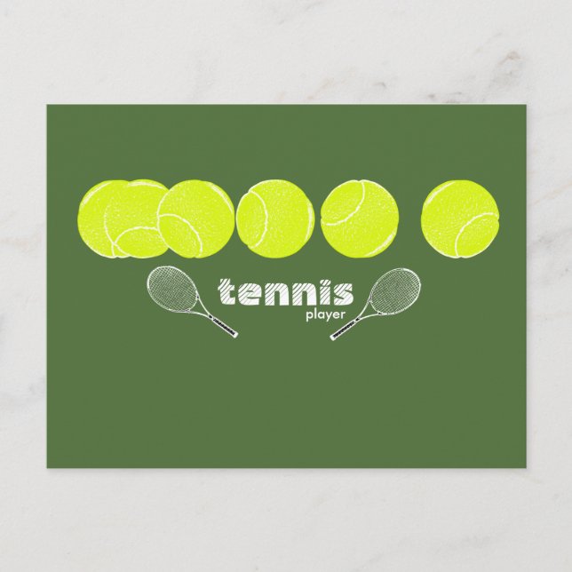 Ideen für einen Tennisspieler Postkarte (Vorderseite)