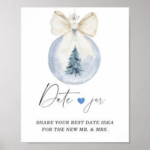 Ideen für einen Winter-Date-Abend. Date-Jar-Braut- Poster