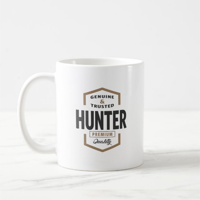 Ideen für Jäger-Logo-Geschenke. Kaffeetasse (Links)