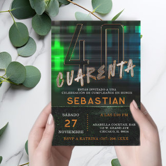 Ideen para fiestas de 40 cumpleaños para chicos einladung