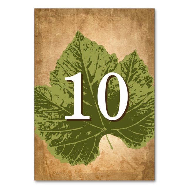 Ideen rustikaler Hochzeit im Herbst | TISCHNUMMER (Vorderseite)