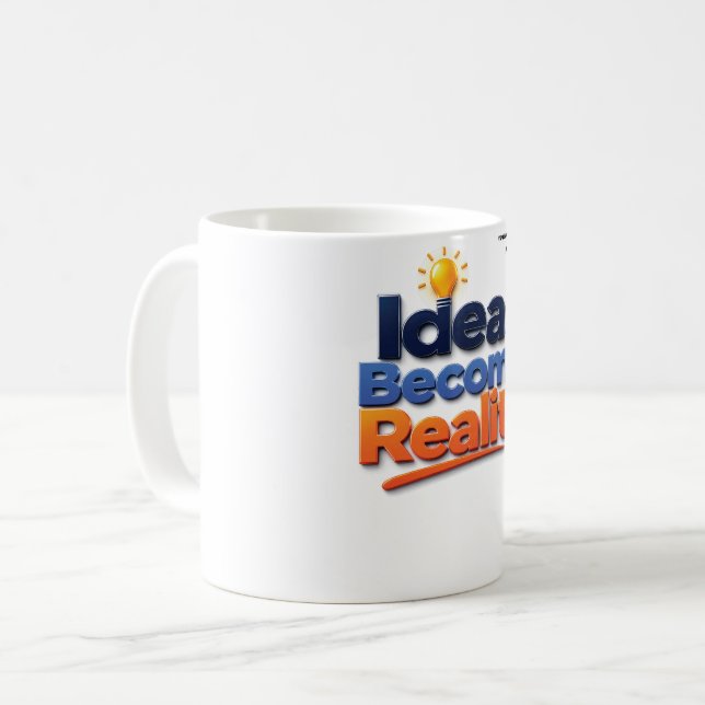 Ideen werden Wirklichkeit Kaffeetasse (Vorderseite Links)