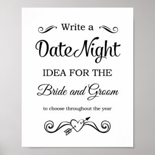 Ideen zur Hochzeit von Datums-Nacht Poster