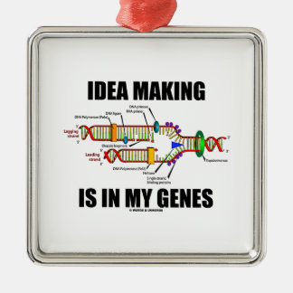 Ideenbildung ist in meinen Genen (DNA-Replikation) Silbernes Ornament