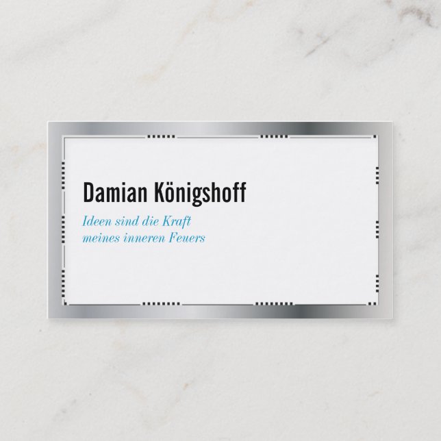 Ideengeber Visitententenkarte Visitenkarte (Rückseite)