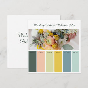 Ideenkarte für Hochzeitspalette Einladung