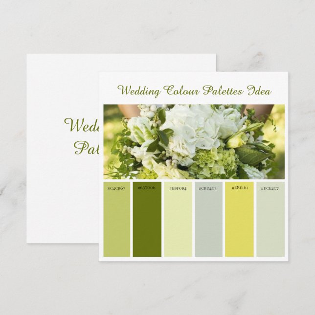 Ideenkarte für Hochzeitspalette Einladung (Vorne/Hinten)