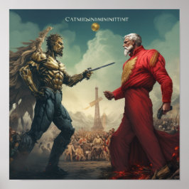 Ideenkonflikt: Kapitalismus gegen kommunistische P Poster