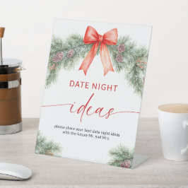 Ideenschild für Weihnachts-Date-Night Sockelschild