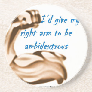 Identifikation geben meinen rechten Arm, um Getränkeuntersetzer