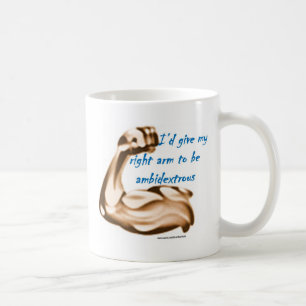 Identifikation geben meinen rechten Arm, um Kaffeetasse