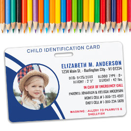 Identifikation mit Kindern Moderne Foto-ID Ausweis