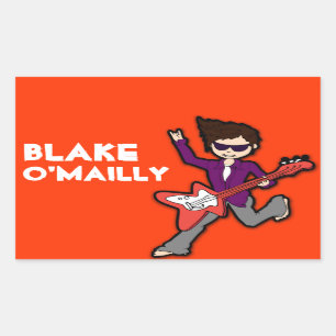 Identifikations-Aufkleber des rockstar Namens des Rechteckiger Aufkleber