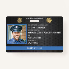 Identifikationsnummer des Polizeibeamten für Straf Ausweis